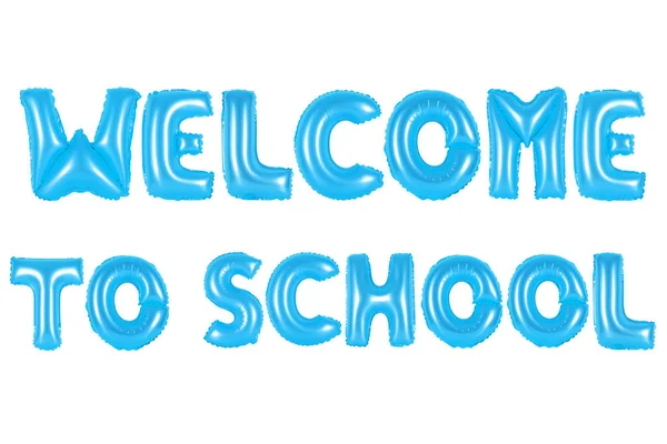 Welcome to school, blue color — Stock Photo, Image