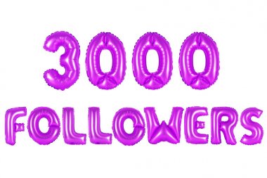 üç bin takipçileri, mor renk