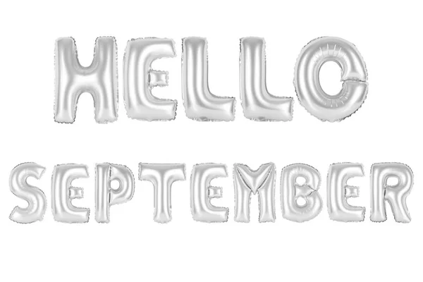 Hallo september, chrom (grau) farbe — Stockfoto