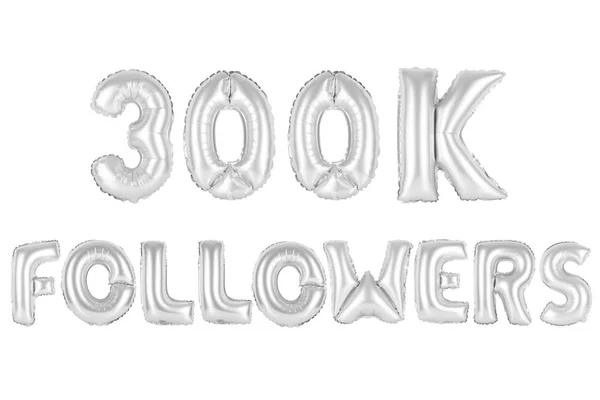 Trescientos mil seguidores, color cromo (gris) —  Fotos de Stock
