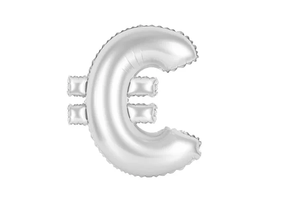 ユーロ通貨記号、クローム (グレー) 色 — ストック写真