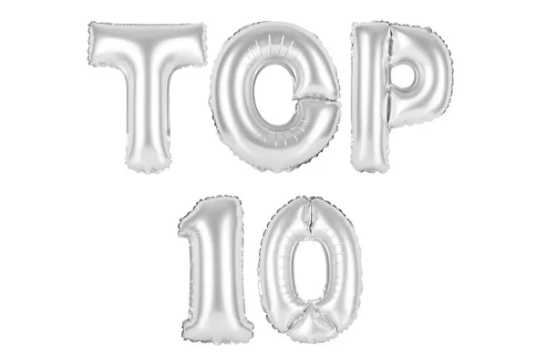 Top 10, cromo (gris) color — Foto de Stock