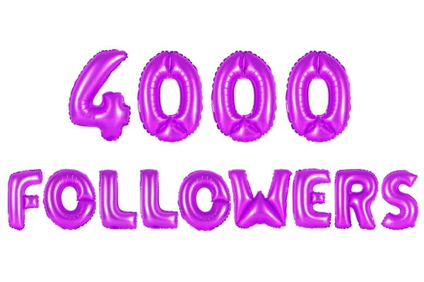 Cuatro mil seguidores, color púrpura — Foto de Stock