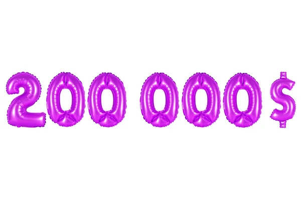 Doscientos mil dólares, color púrpura — Foto de Stock