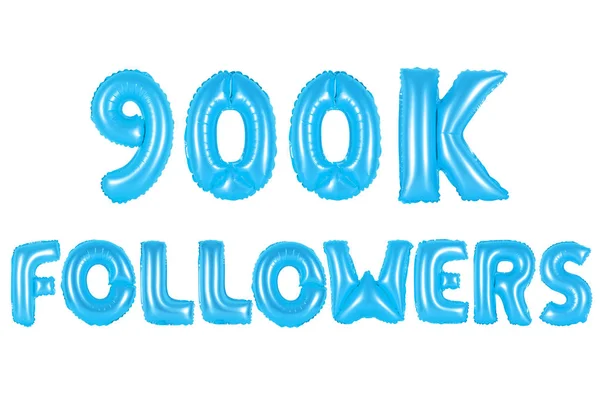 Novecientos mil seguidores, color azul — Foto de Stock