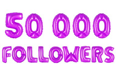 elli bin takipçileri, mor renk