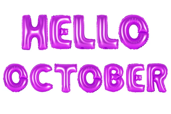 Hola octubre, color púrpura — Foto de Stock