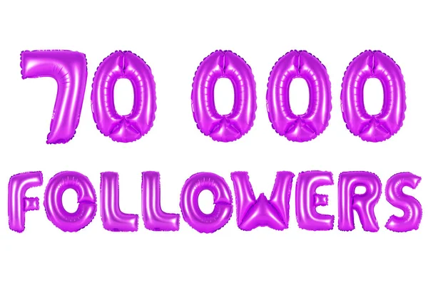 Setenta mil seguidores, color púrpura —  Fotos de Stock