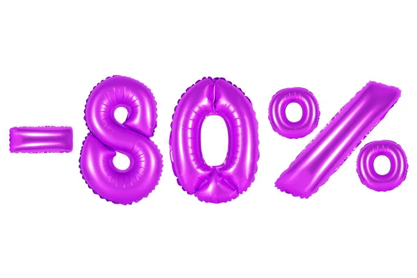 80 por ciento, color púrpura —  Fotos de Stock