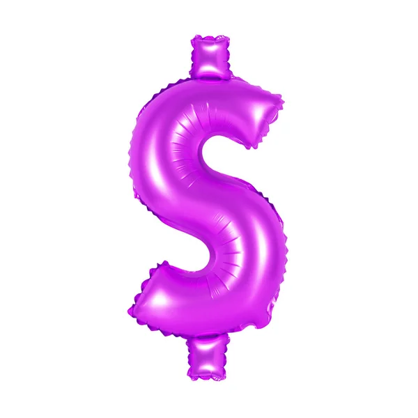 Signo de dólar, color púrpura — Foto de Stock