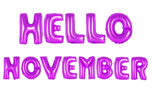 Hello november, lila szín — Stock Fotó