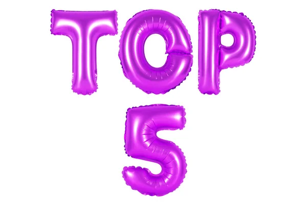 Top 5, colore viola — Foto Stock