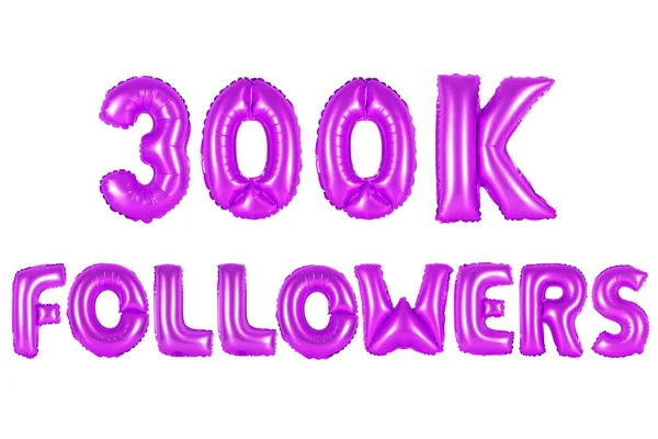 30 万的追随者，紫色颜色 — 图库照片