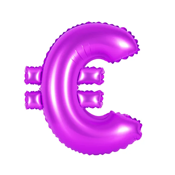 Euron tecken, lila färg — Stockfoto