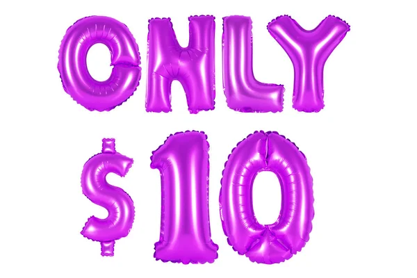 Jen deset dolarů, fialová barva — Stock fotografie