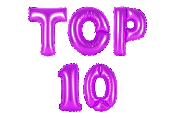 Top 10, fialové barvy. — Stock fotografie