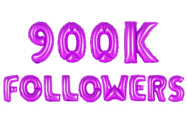 90 万的追随者，紫色颜色 — 图库照片