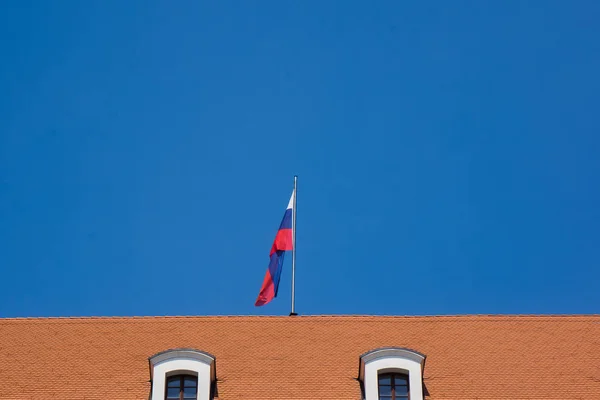 slovakian flag in Bratislava Castle