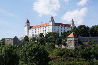 Bratislava Kalesi 'nin meşhur Slovakya manzarası