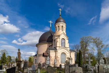 Polotsk Ortodoks Kilisesi (1838 yılında inşa edildi) Vilnius, Litvanya 'da, 1795 yılında kurulan Liepkalnis (Euphrosyne) mezarlığında, Vilnius Çarlık Rusya' nın şehri oldu.