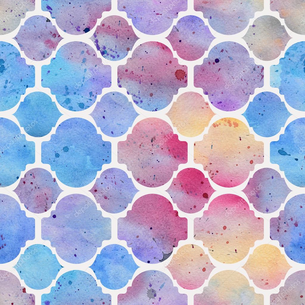 Watercolor geometric pattern