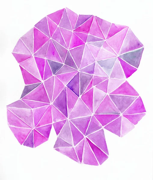 水彩の多角形の背景 — ストック写真