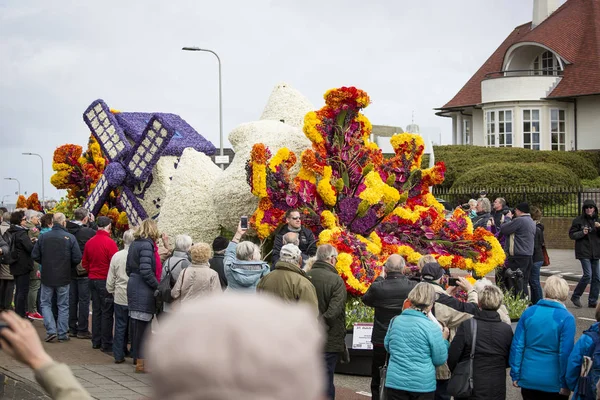 The Flower Parade in the Netherlands at springtime. — Stock Photo, Image