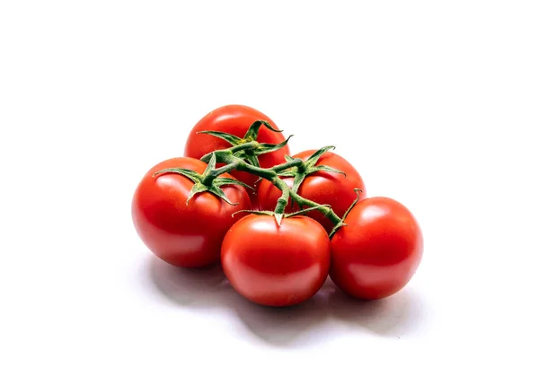 Tomate Isoliert Auf Weißem Hintergrund Frische Rote Und Tomaten Mit — Stockfoto