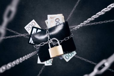 Zincirli cüzdan. Finans güvenlik ve koruma anlayışı