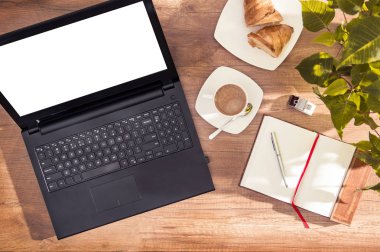 Metniniz için boş alan ile bilgisayar