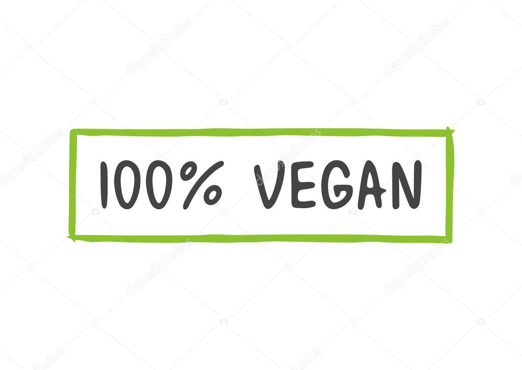 Vegan Product. Ecological Lifestyle. Nature Ingredients. Vector Illustration.