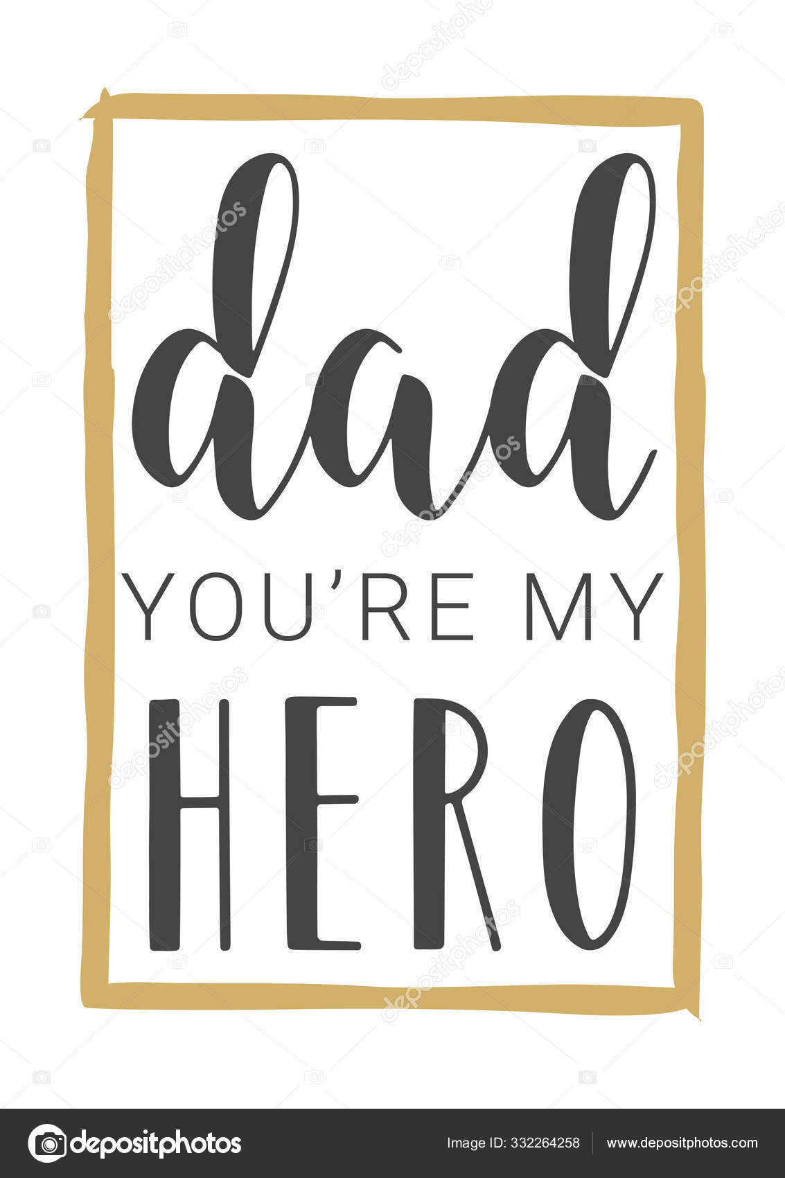 手書きのお父さんの手紙あなたは私のヒーローです ベクターイラスト ストックベクター C Kitalek