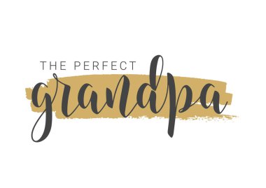 Mükemmel Büyükbaba 'nın el yazısıyla yazılmış mektubu. Vektör İllüstrasyonu.