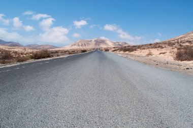 Fuerteventura, Kanarya Adaları, İspanya: nefes kesen çöl Peyzaj ve hava Morro del Jable Jandia Yarımadası (doğal park çalışan güneyden Costa Calma), yolu görünümünü koruma alanı 