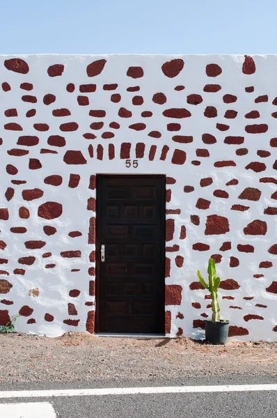 Фуертевентура, Канарські острови, Іспанія: деталі побудовані в іспанському колоніальному стилі в Tefia, дуже мало село, на південь від Ла-Олива, в північно-центральній острова — стокове фото