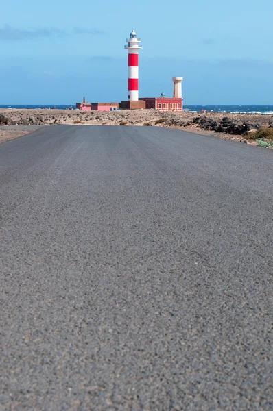 Fuerteventura: the road to El Toston Lighthouse — Stock Photo, Image