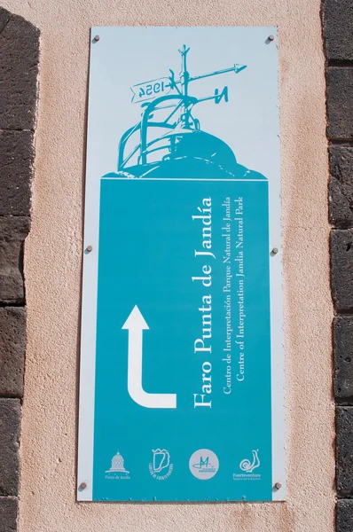 Φουερτεβεντούρα, Κανάριοι Νήσοι, Ισπανία: το σημάδι του Punta de Jandia Φάρος (Faro Punta de Jandia), άνοιξε το 1864 στο ακραίο Νότιο ακρωτήριο του νησιού, μέρος Jandia φυσικού πάρκου στην προστατευόμενη περιοχή του Μόρο Χάμπλε — Φωτογραφία Αρχείου