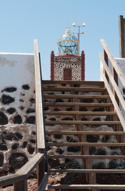 Fuerteventura: merdiven ve Punta La Entallada deniz feneri detaylarını