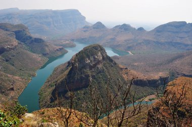 Güney Afrika: havadan görünümü Blyde River Canyon, Mpumalanga ili, dünya üzerindeki en büyük kanyonlar ve bir doğa Afrika kıtasında büyük harikası doğal özellik
