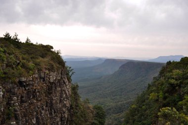 Güney Afrika: nefes kesen Tanrı'nın penceresinde, en doğal bakış açısı Blyde River Kanyonu doğa rezerv Graskop, Mpumalanga ili Panorama rota boyunca içinde havadan görünümü