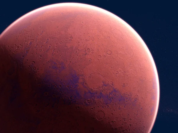 火星，土壤结皮、 空间、 太阳能系统 — 图库照片