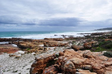 South Africa, waves at the rocky beach of Cape of Good Hope clipart