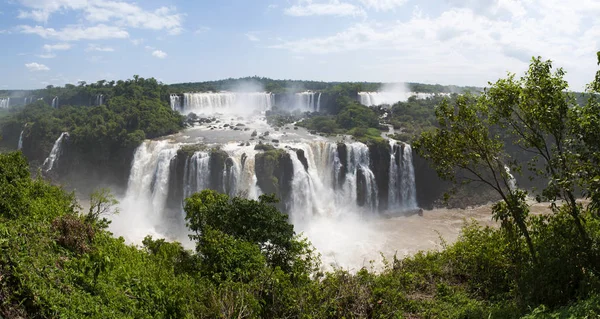 Argentine : la forêt tropicale avec vue sur les chutes d'Iguazu, l'une des attractions touristiques les plus importantes d'Amérique latine — Photo