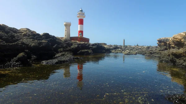 Fuerteventura, Islas Canarias: vista del faro de Toston, cerca del pueblo pesquero de El Cotillo — Foto de Stock