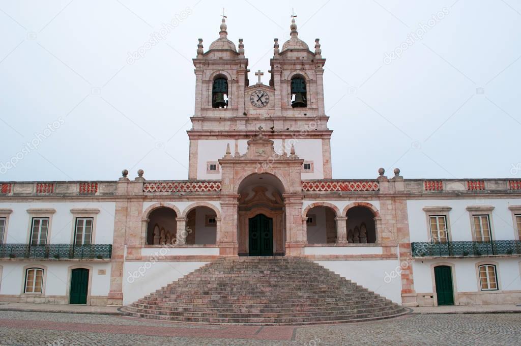 Portugal: view of the Church of Our Lady of Nazare, built in 1377 in order to house the sacred image of Our Lady of Nazareth and to host the large number of pilgrims who went there