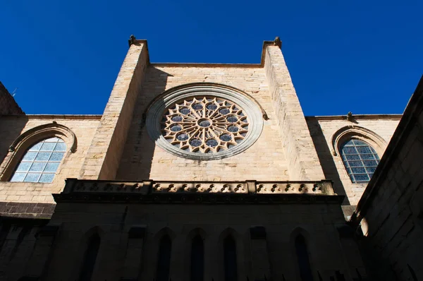 Donostia-San Sebastian: view of San Vicente Church, erected between the 15th and 16th centuries, is one of the most typical San Sebastian churches, in the Old Town Royalty Free Stock Images