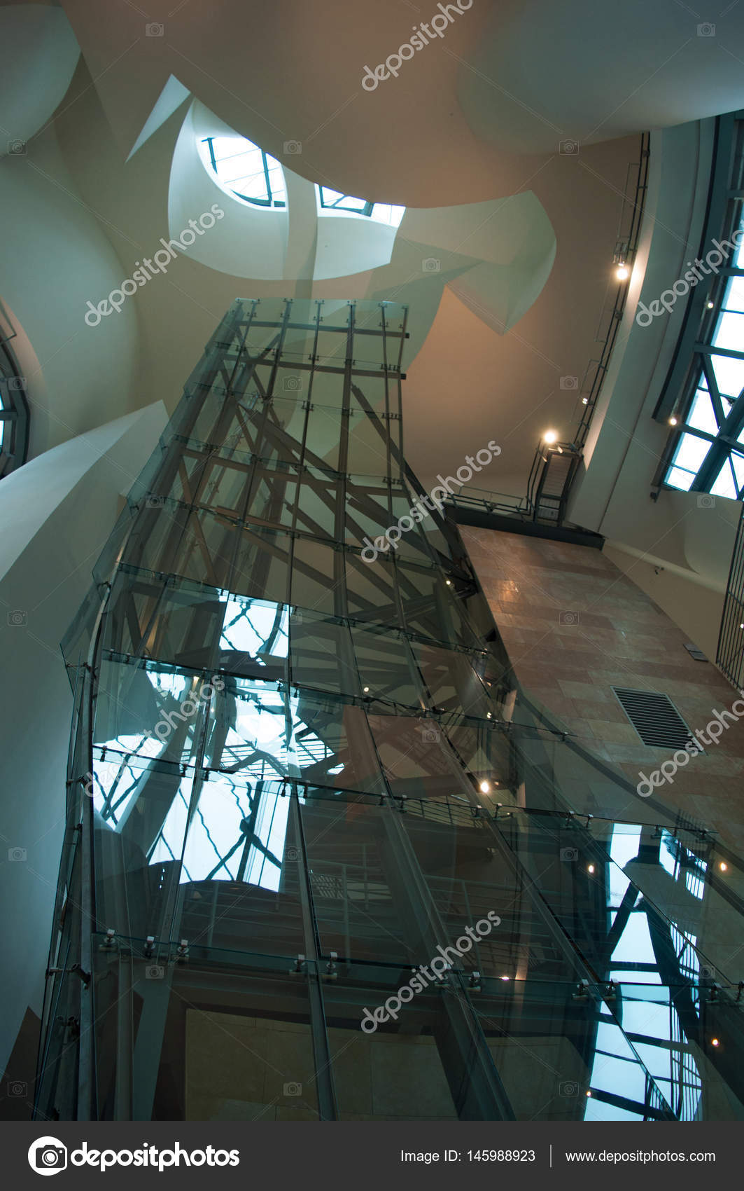 Spain The Interiors Of The Guggenheim Museum Bilbao The