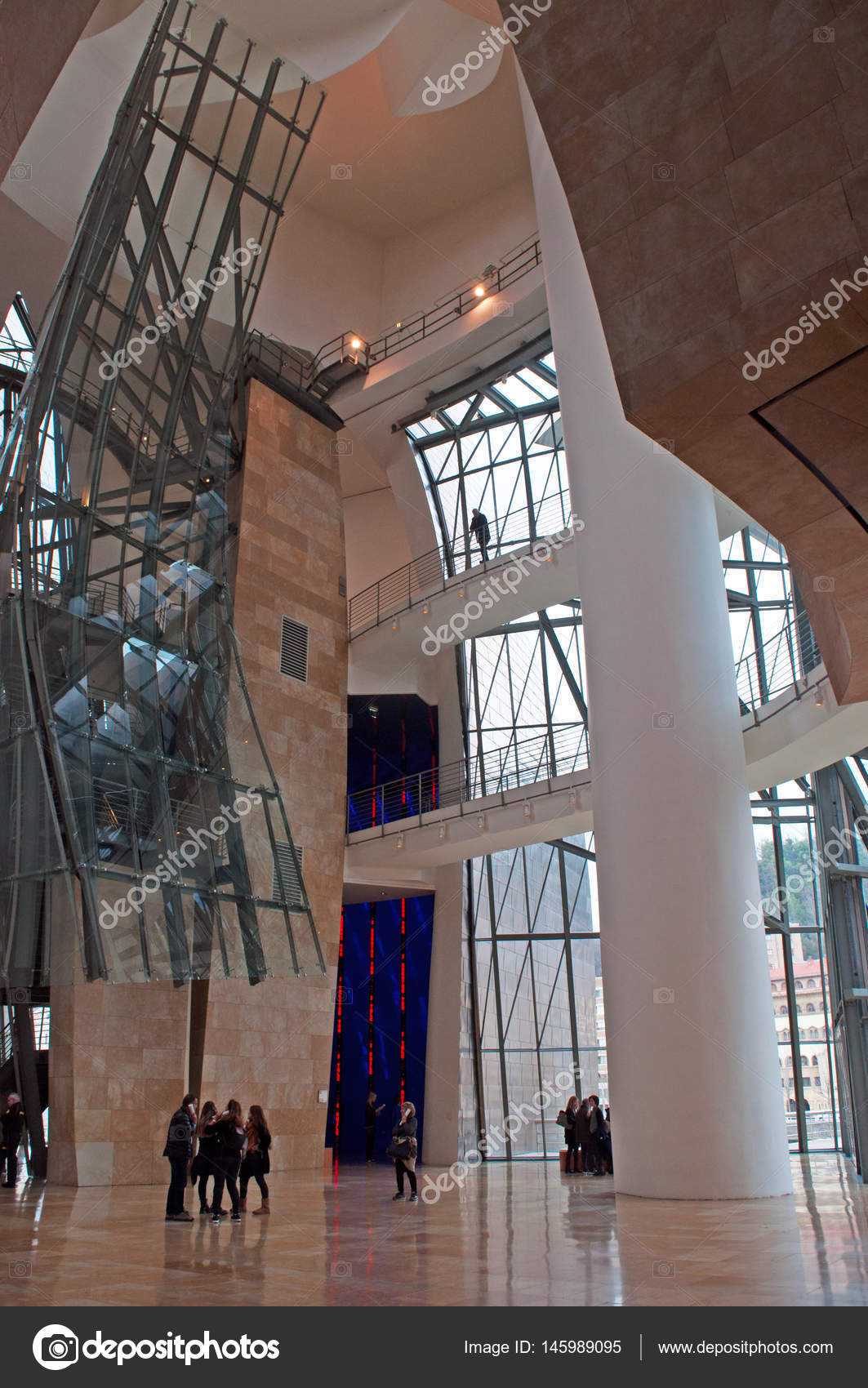 Spain The Interiors Of The Guggenheim Museum Bilbao The