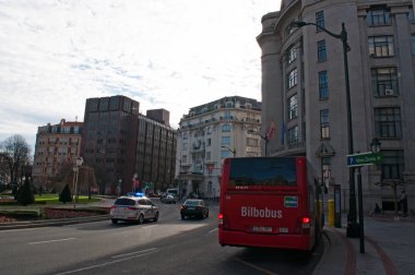 Bask Bölgesi: Bilbao, saraylar görünümünü ve Binalar yeni şehrin manzarası
