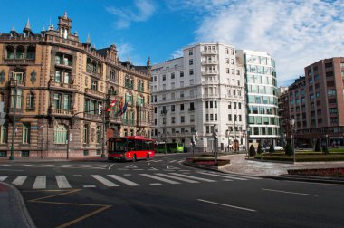 Bask Bölgesi: Bilbao, saraylar görünümünü ve Binalar yeni şehrin manzarası